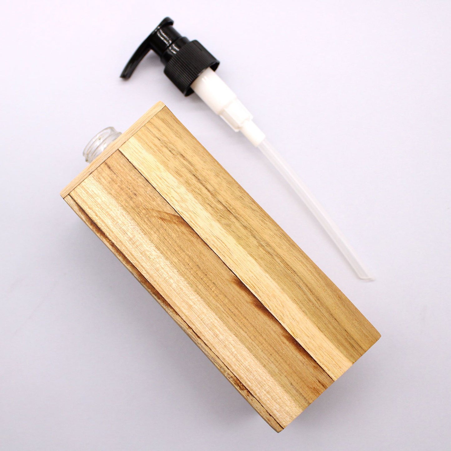 Natural Teak wood Soap Dispenser - Square
