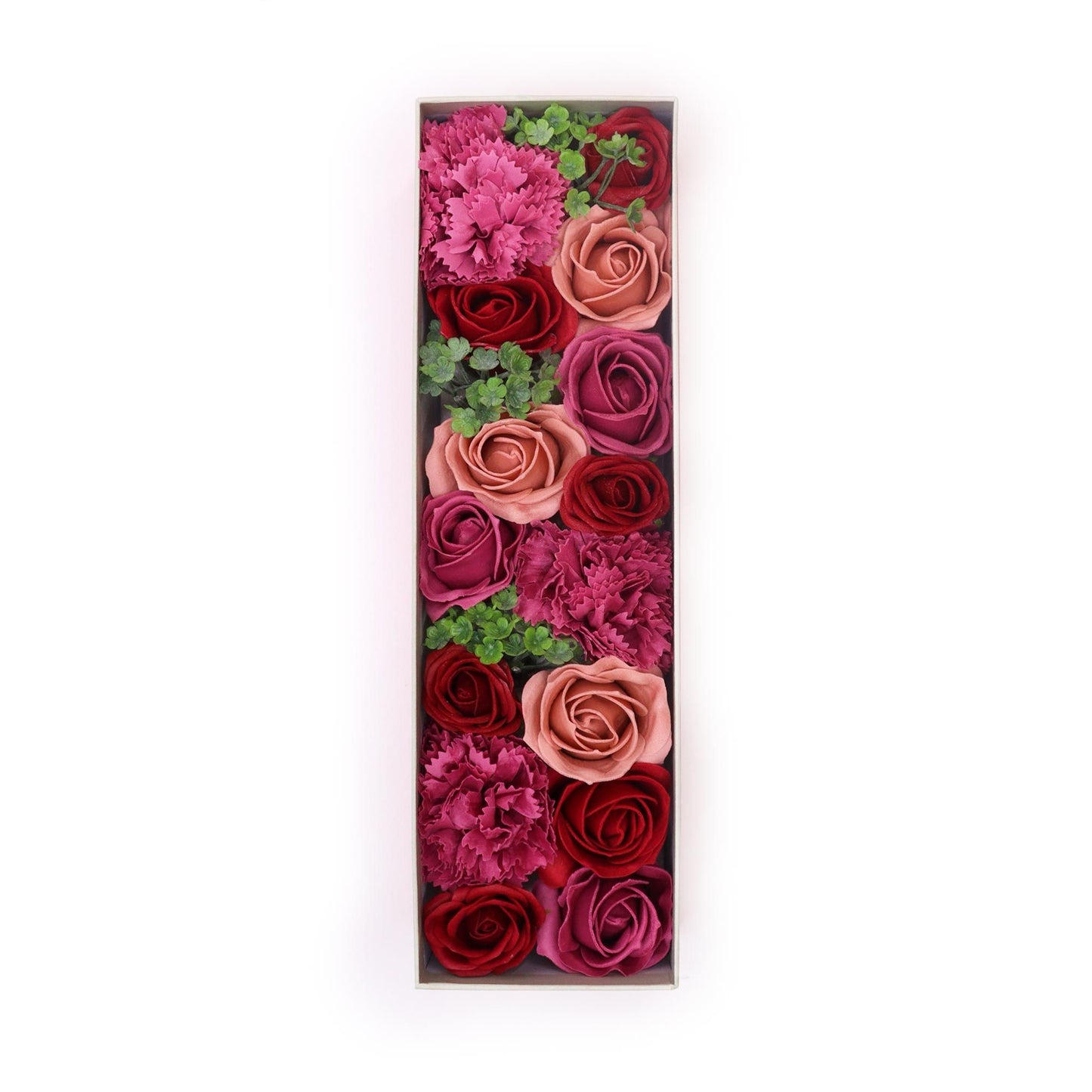 Soap Flowers Long Box - Vintage Roses