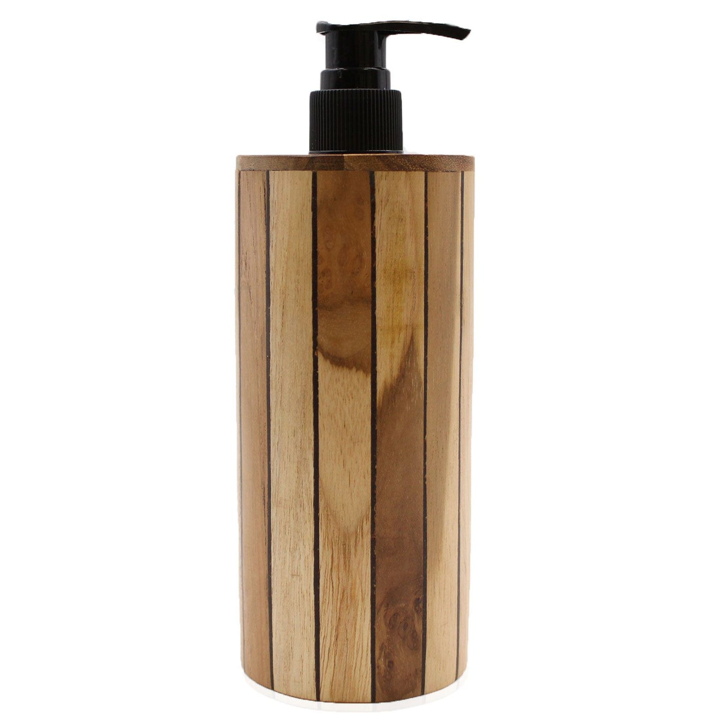 Natural Teak wood Soap Dispenser - Round
