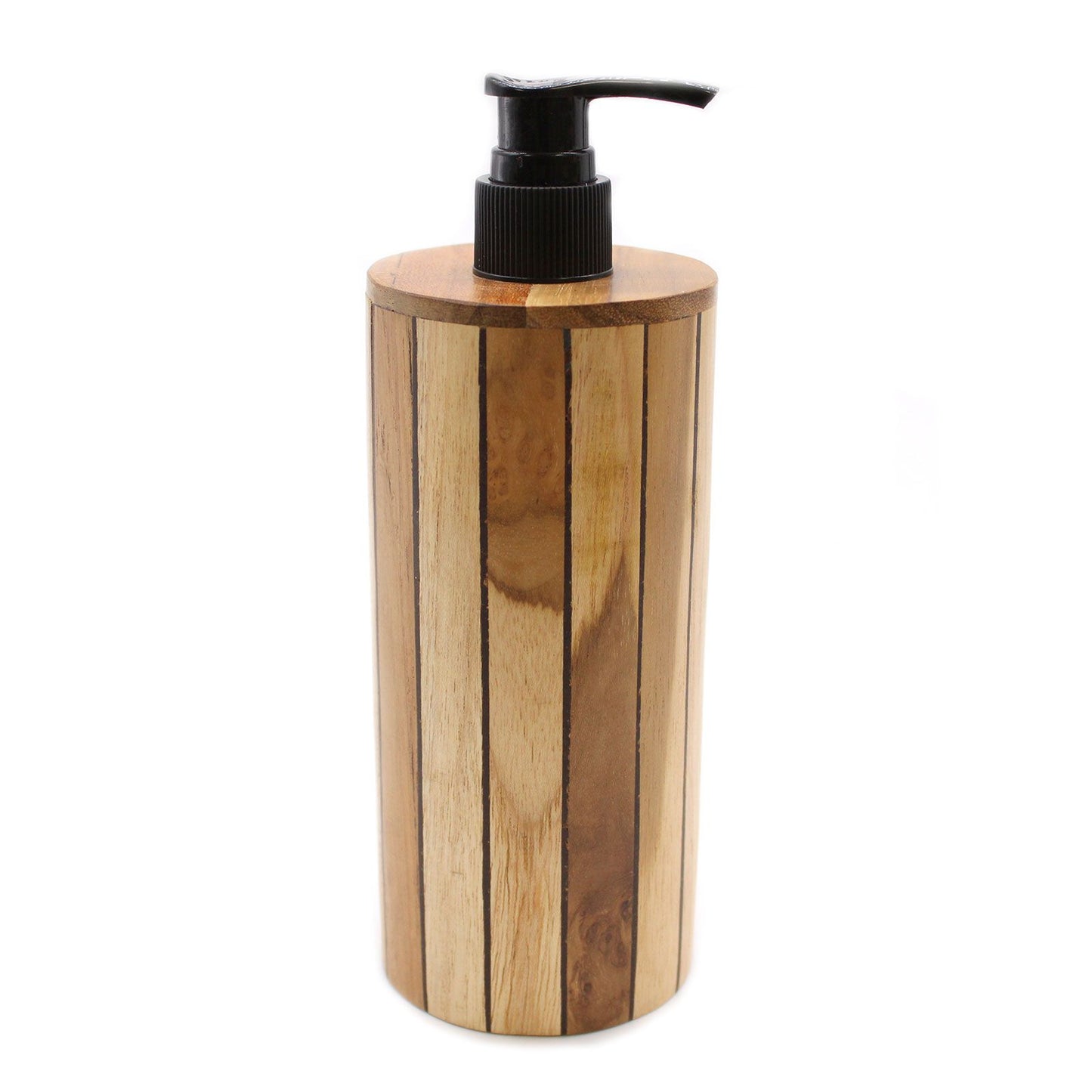 Natural Teak wood Soap Dispenser - Round