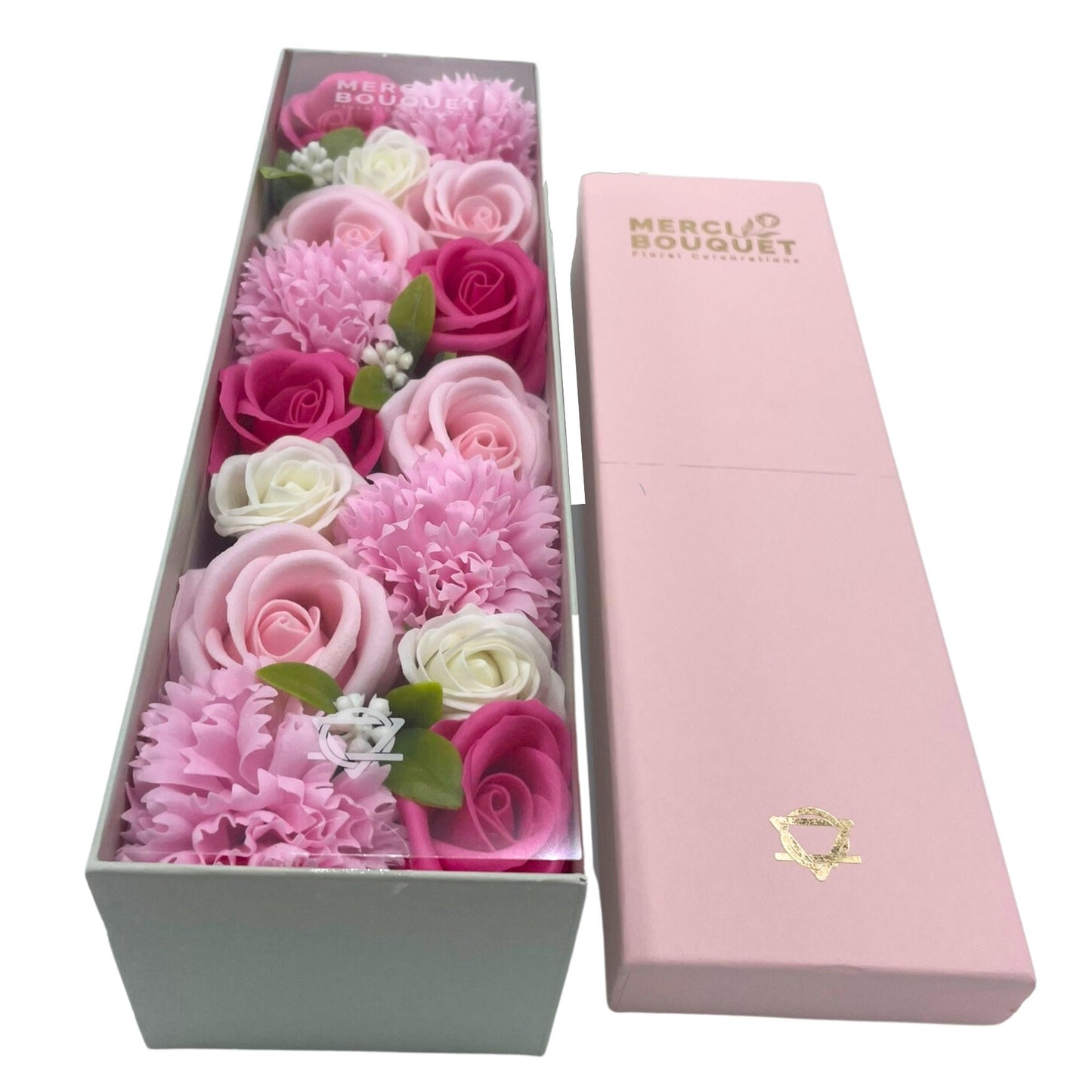 Soap Flowers Long Box - Baby Blessings - Pinks