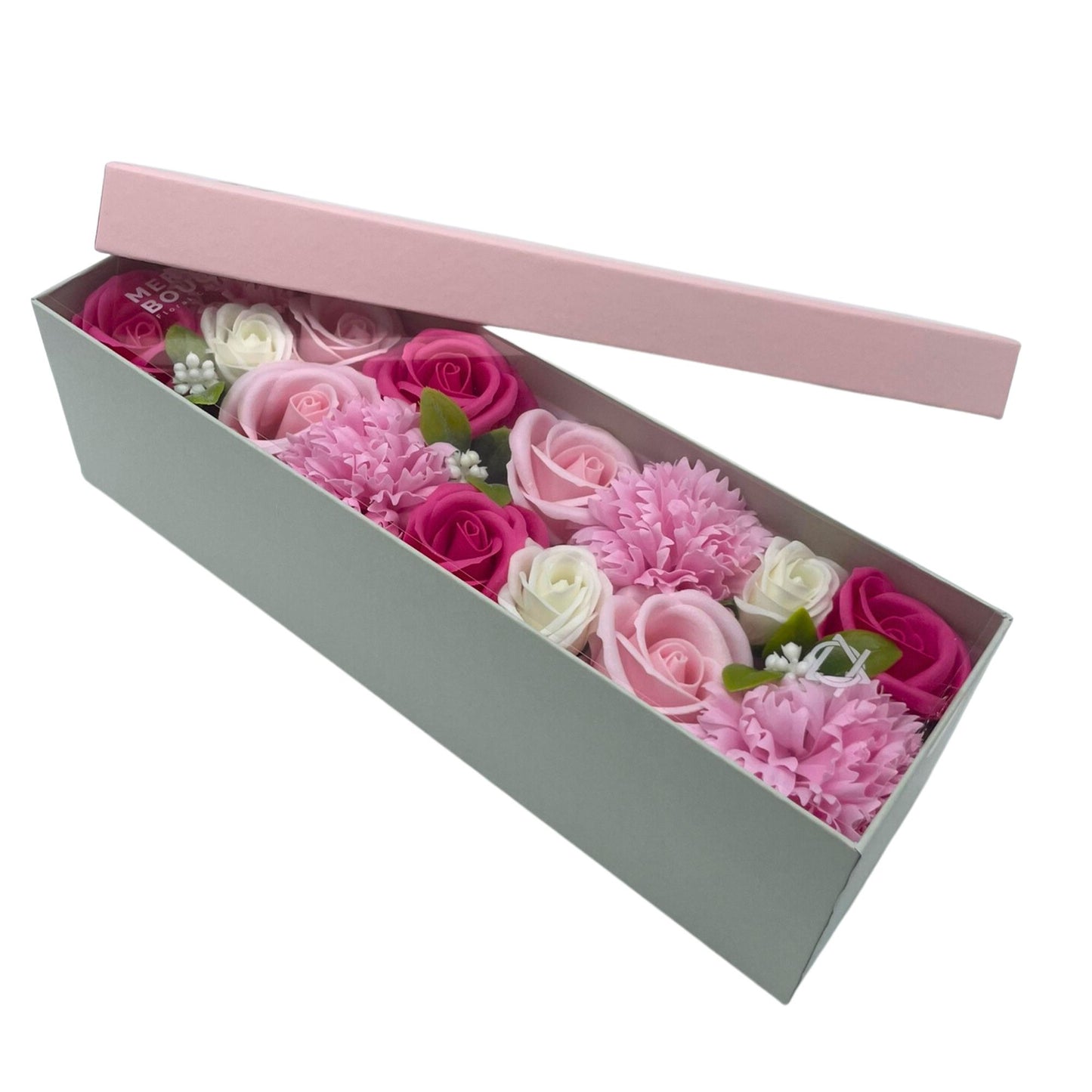 Soap Flowers Long Box - Baby Blessings - Pinks