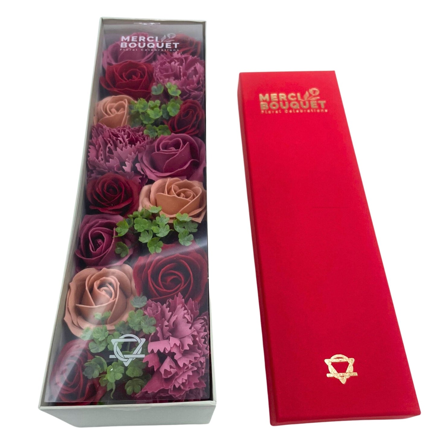 Soap Flowers Long Box - Vintage Roses