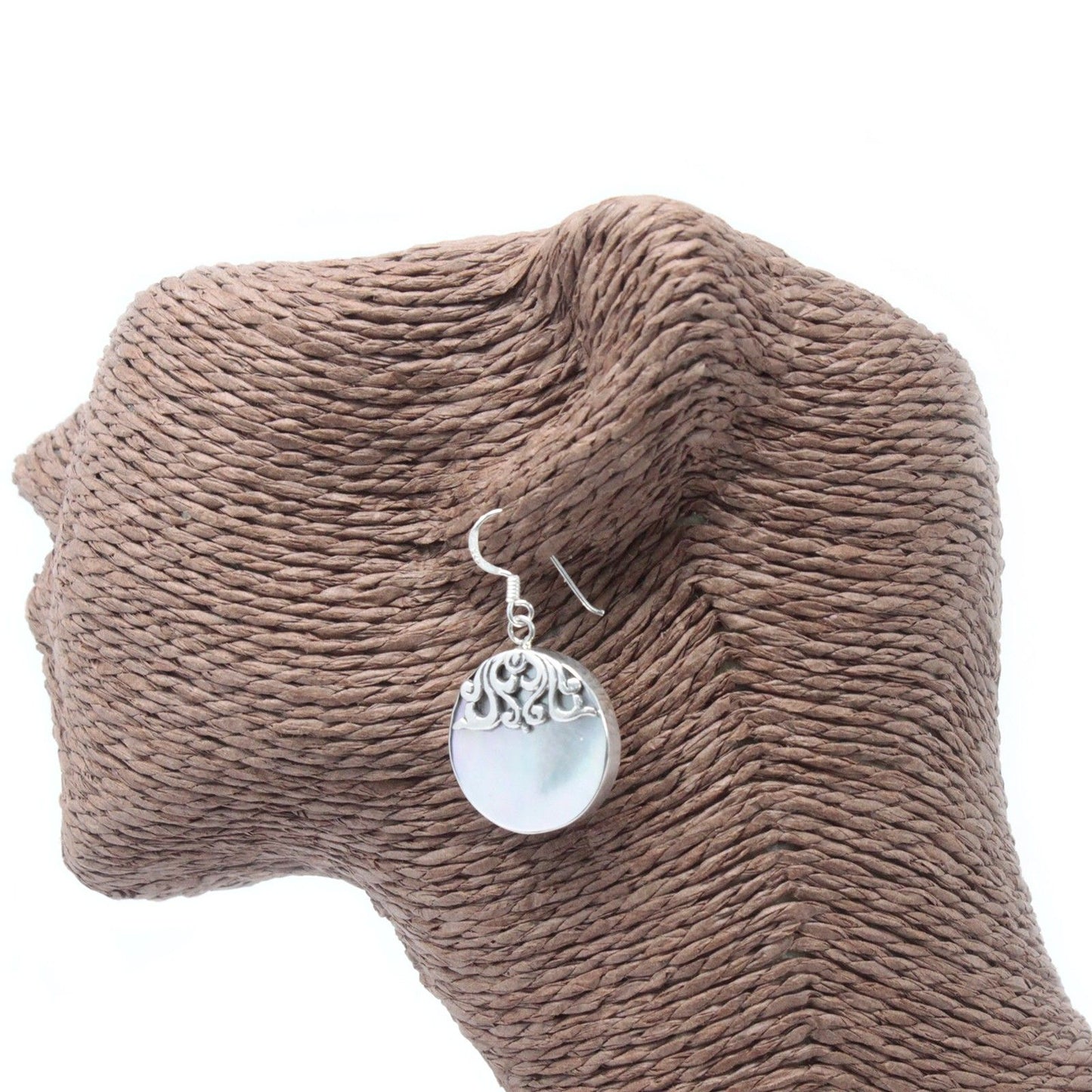 Shell & Silver Earrings - Classic Disc