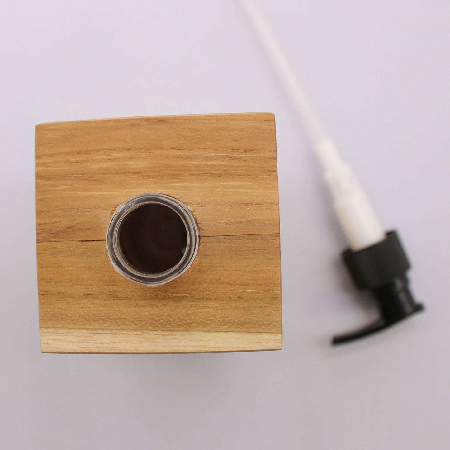 Natural Teak wood Soap Dispenser - Square