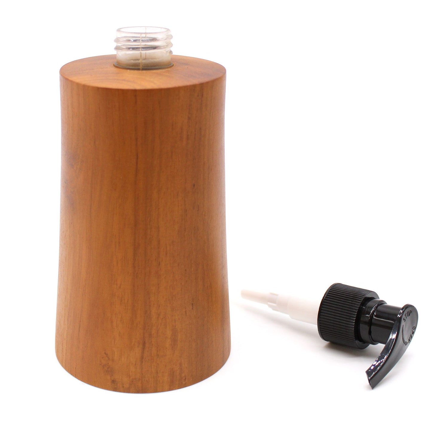 Natural Teak wood Soap Dispenser - Taper