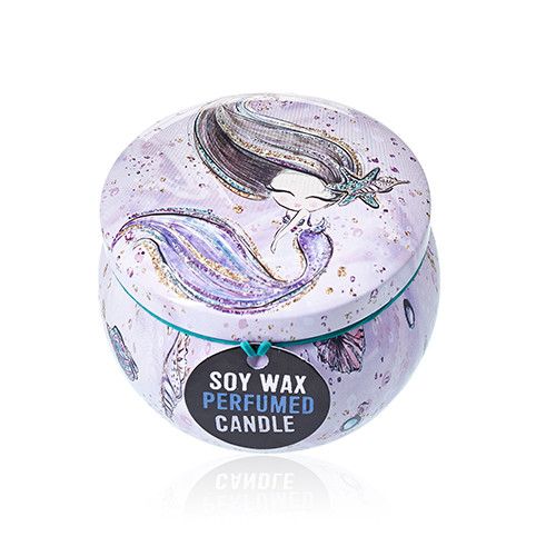 Art Tin Candle - Assorted Design - Sea life - Raspberry