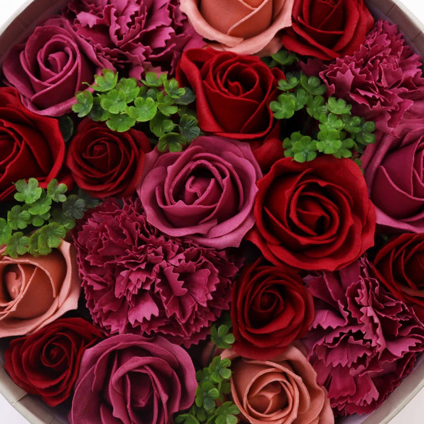 Soap Flowers Round Box - Vintage Roses