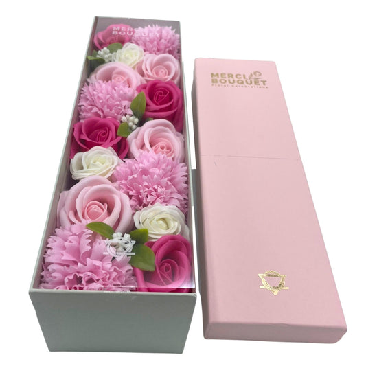 Soap Flowers Long Box - Baby Blessings - Pinks